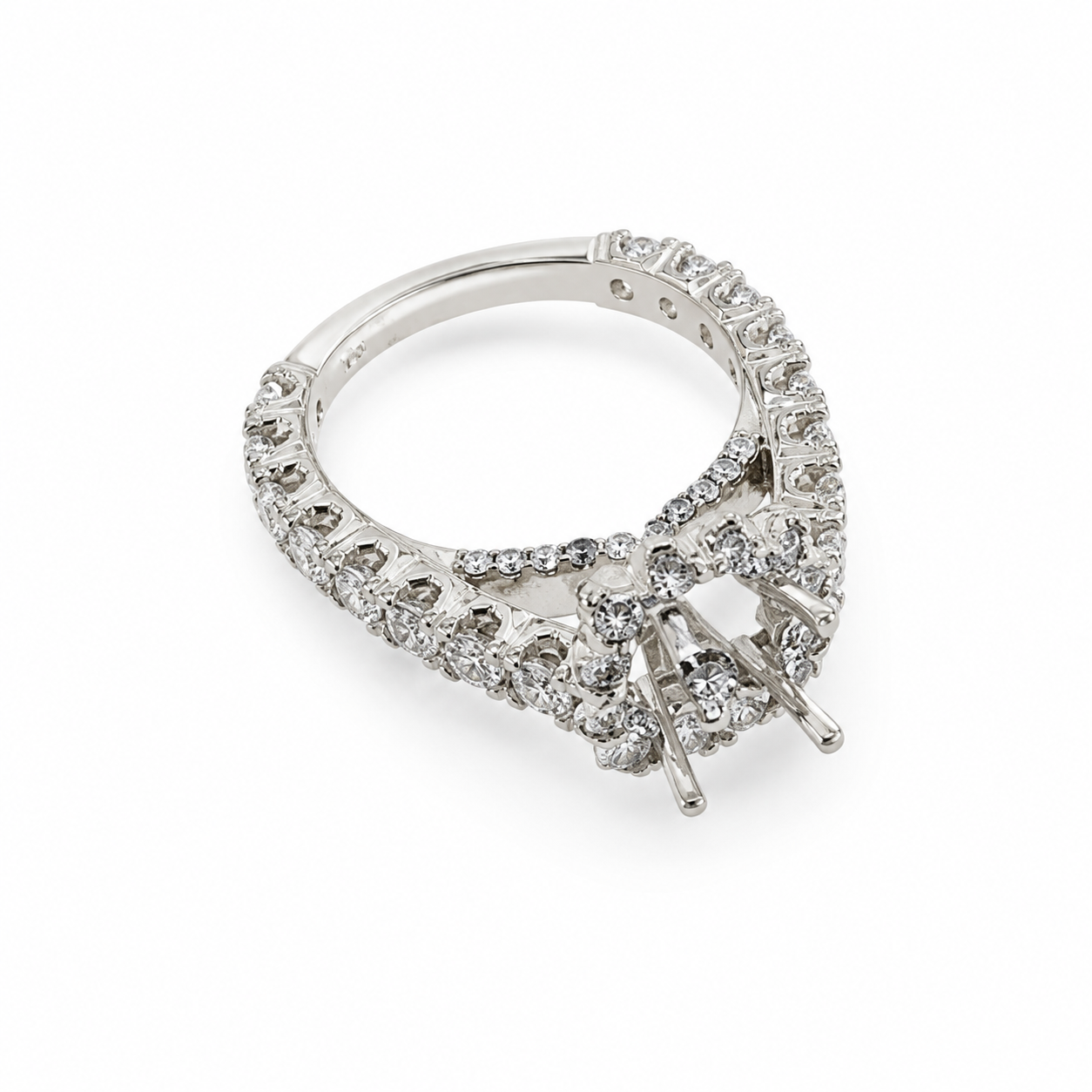UB10141SMW -Gold Semi Mount Ring
