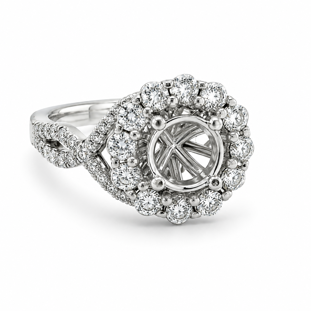 UB10156SMW - White Gold Semi Mount