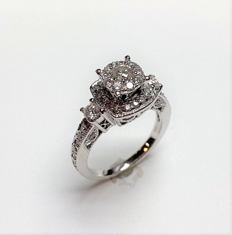 UB10166LSWBH - 14K White Gold Engagement Ring