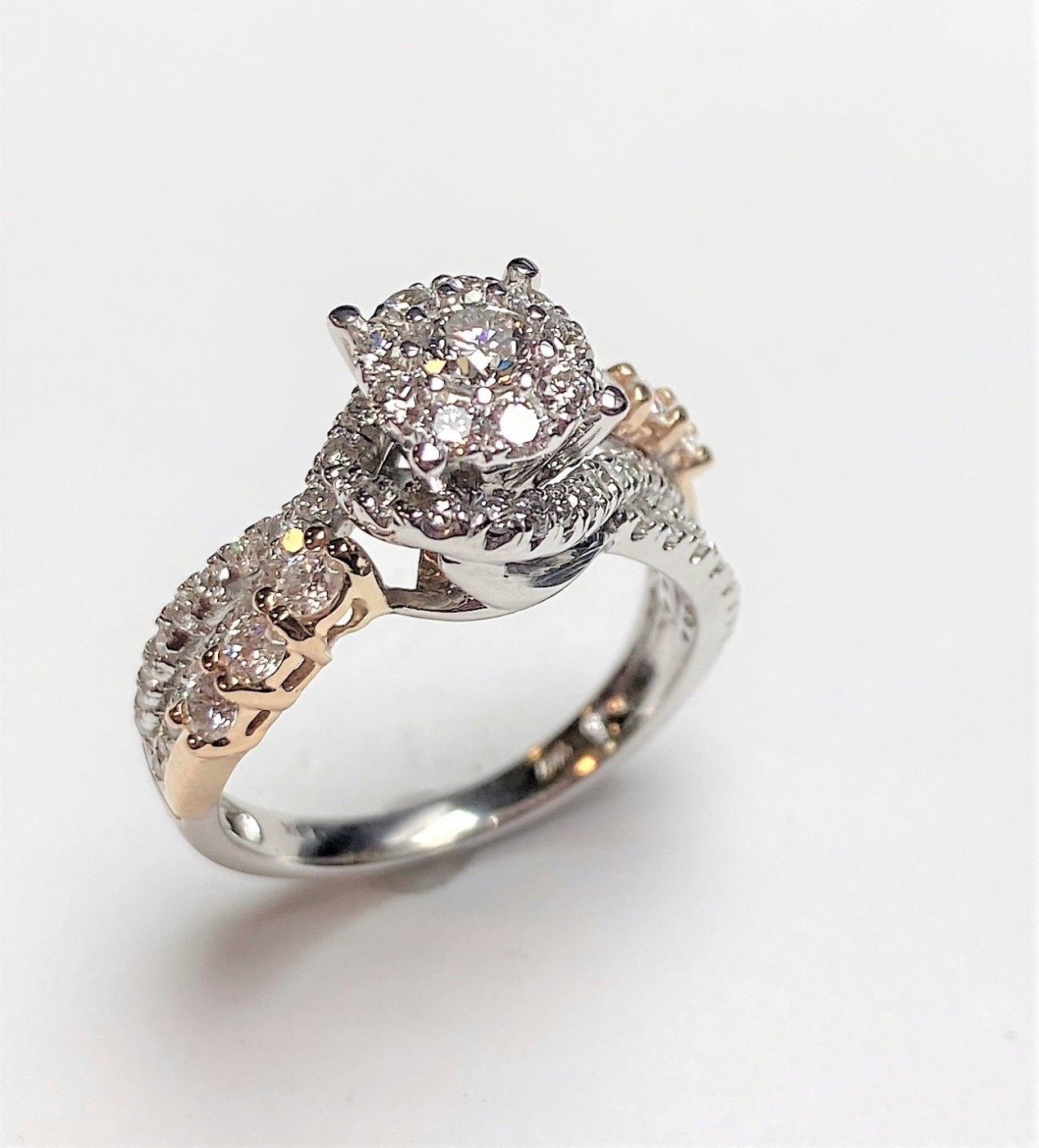 UB10176LSWYBH - 14K Two Tones Gold Engagement Ring