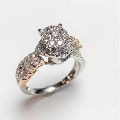 UB10176LSWYBH - 14K Two Tones Gold Engagement Ring