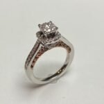 UB10200LSWPSH - 14K Two Tones Gold Engagement Ring