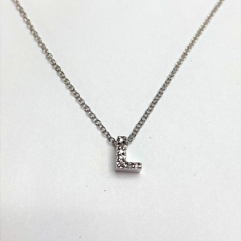 UB10228PW-L - 10K White Gold Pendant