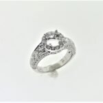 UB10258SMW53 - 14K White Gold Semi Mount Ring
