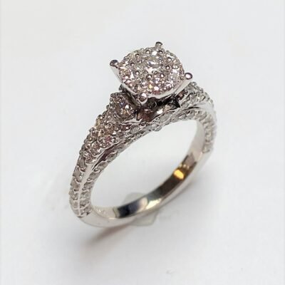 UB10259LSWBH - 14K White Gold Engagement Ring