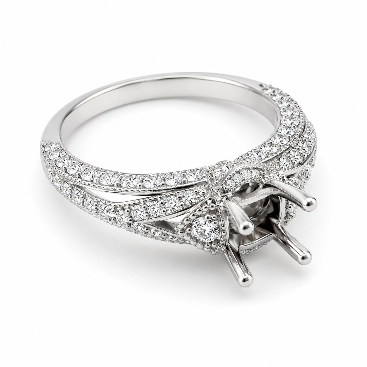 UB10259SMW -White Gold Semi Mount