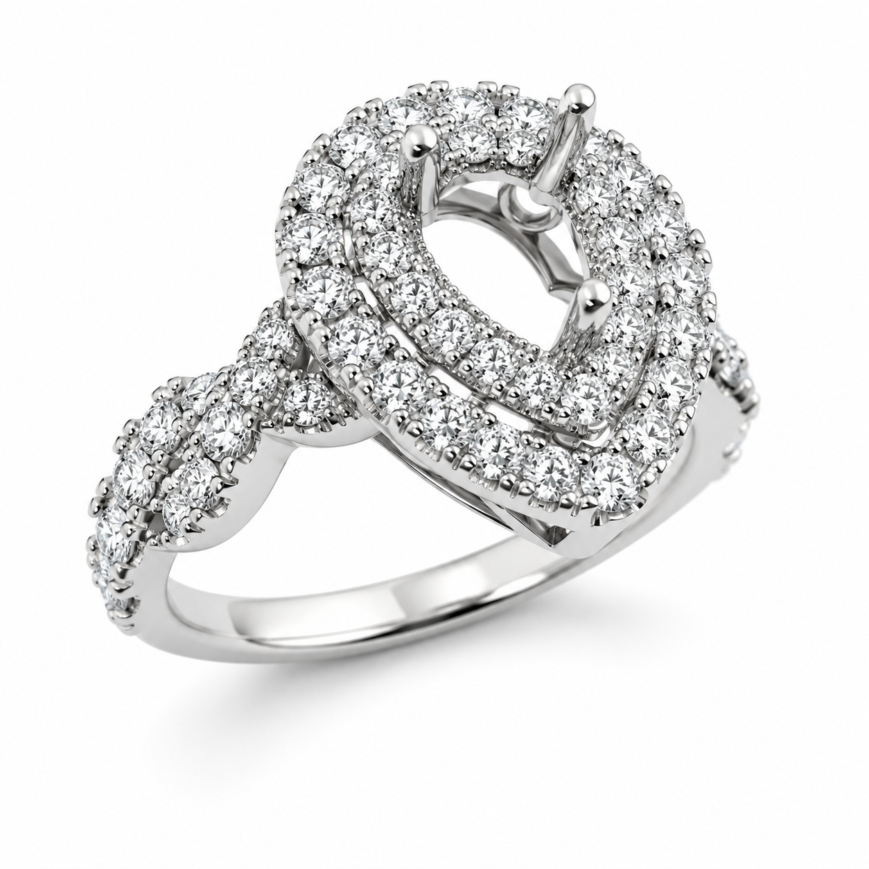 UB10291SMBW -White Gold Semi Mount