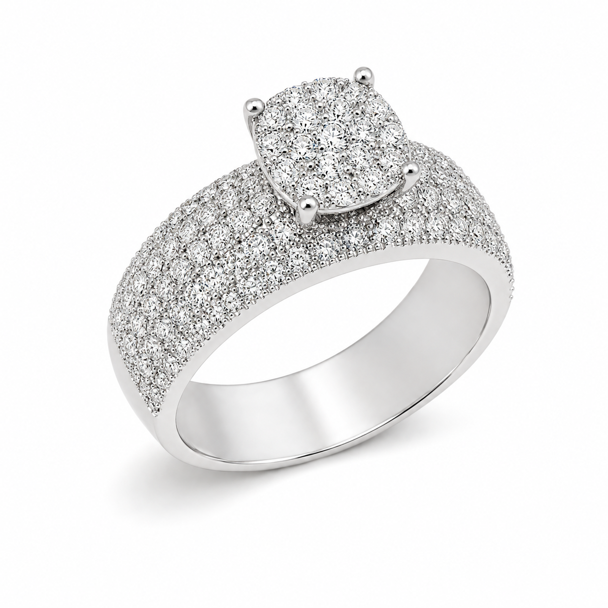 UB10295LSWBH -White Gold Engagement Ring