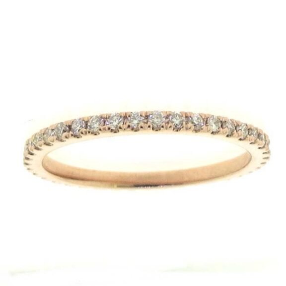 UB10303ETP - 14K Rose Gold Wedding Band
