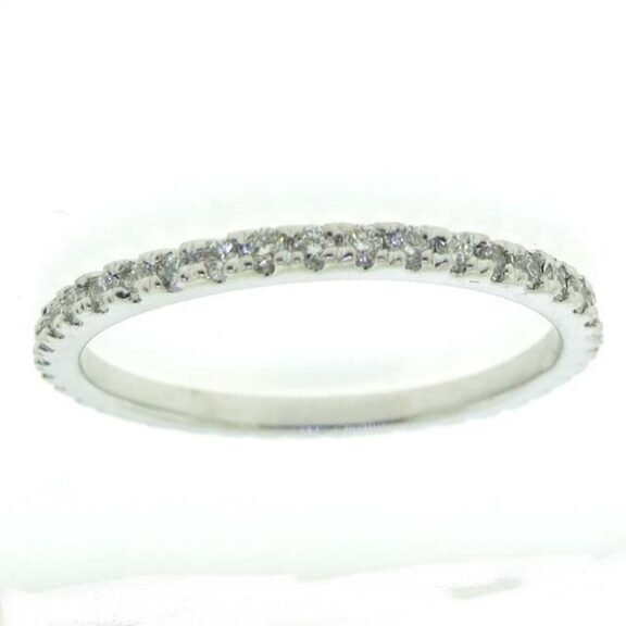 UB10303ETW - 14K White Gold Wedding Band