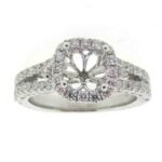 UB10313SMW53 - 14K White Gold Semi Mount Ring