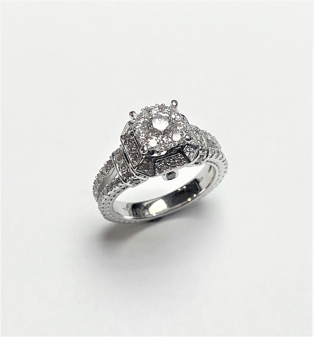 UB10317LSWBH - 14K White Gold Engagement Ring