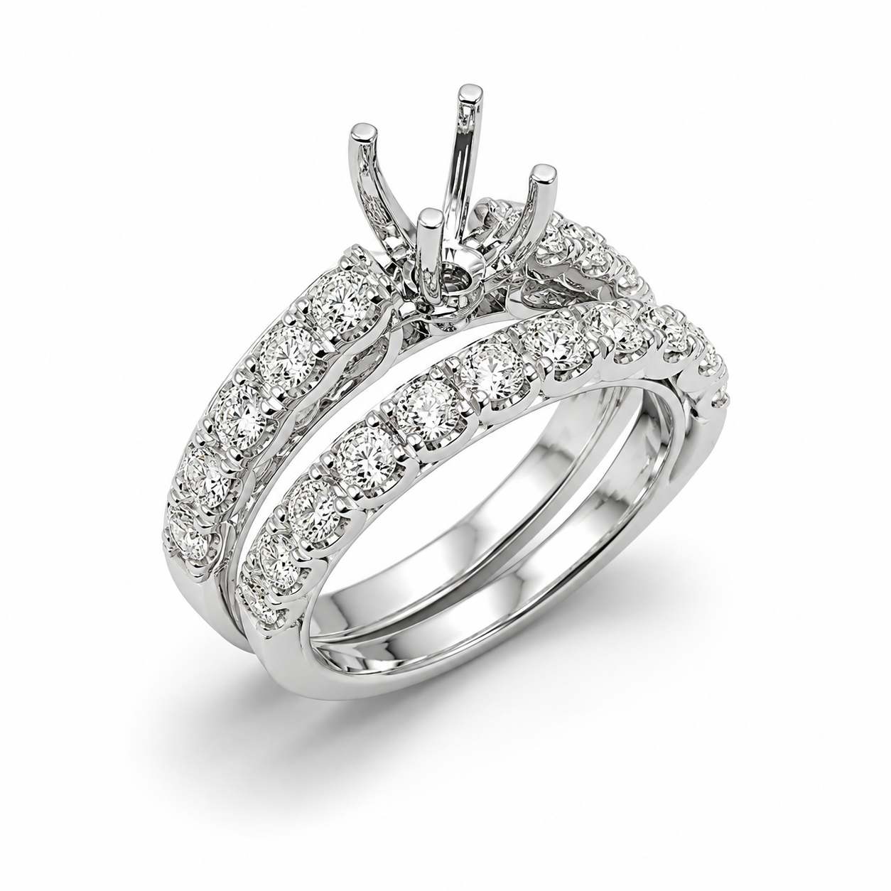 UB10322SMTWBH - Bridal Set Ring