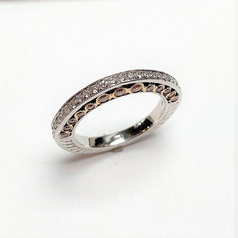 UB10323LWY53 - 14K Two Tones Gold Wedding Band