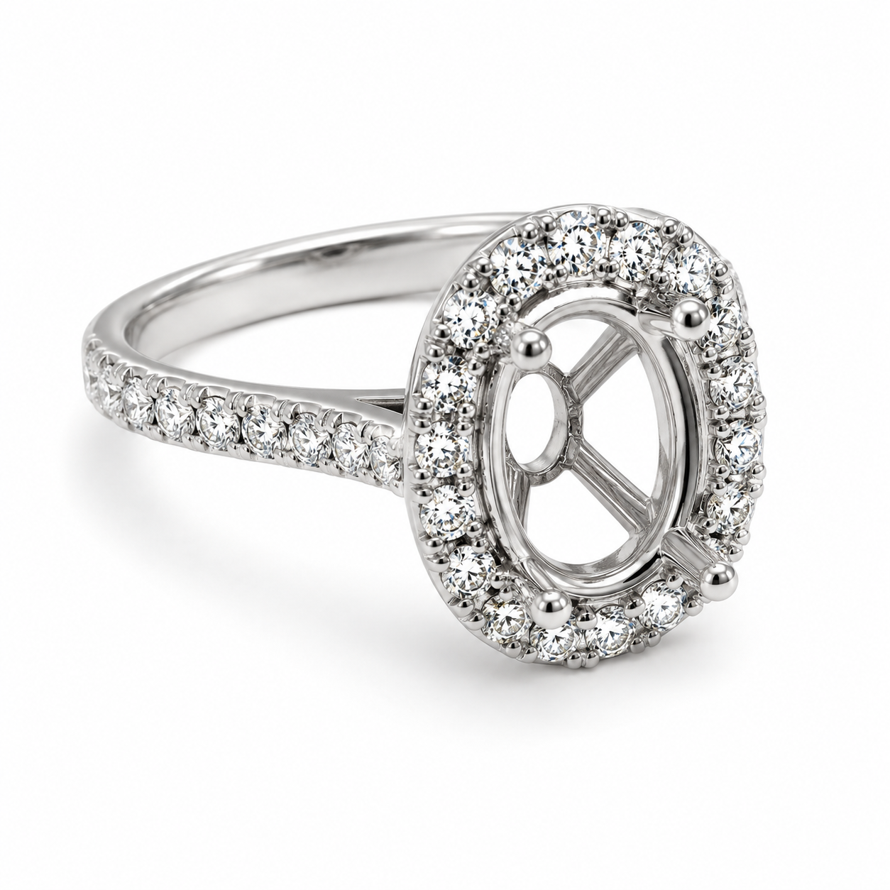 UB10329SMW1 -Gold Semi Mount Ring