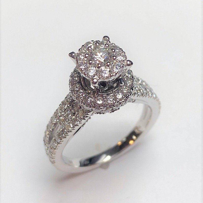 UB10355LSWYBH - 14K Two Tones Gold Engagement Ring