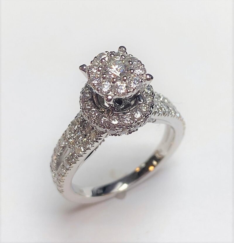 UB10355LSWYBH - 14K Two Tones Gold Engagement Ring