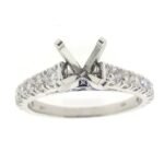 UB10363SMW53 - 14K White Gold Semi Mount Ring