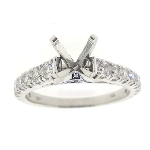UB10363SMW53 - 14K White Gold Semi Mount Ring