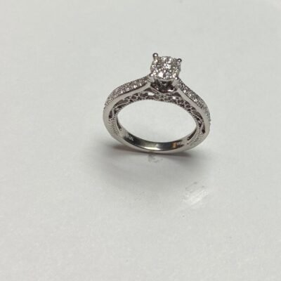 UB10371LSWSH - 14K White Gold Engagement Ring