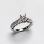 UB10371SMW53 - 14K White Gold Semi Mount Ring