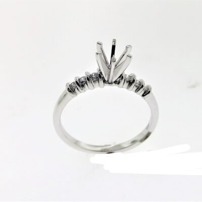 UB10375SMW53 - 14K White Gold Semi Mount Ring