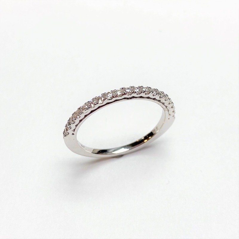UB10390-3E-LW - 14K White Gold Wedding Band