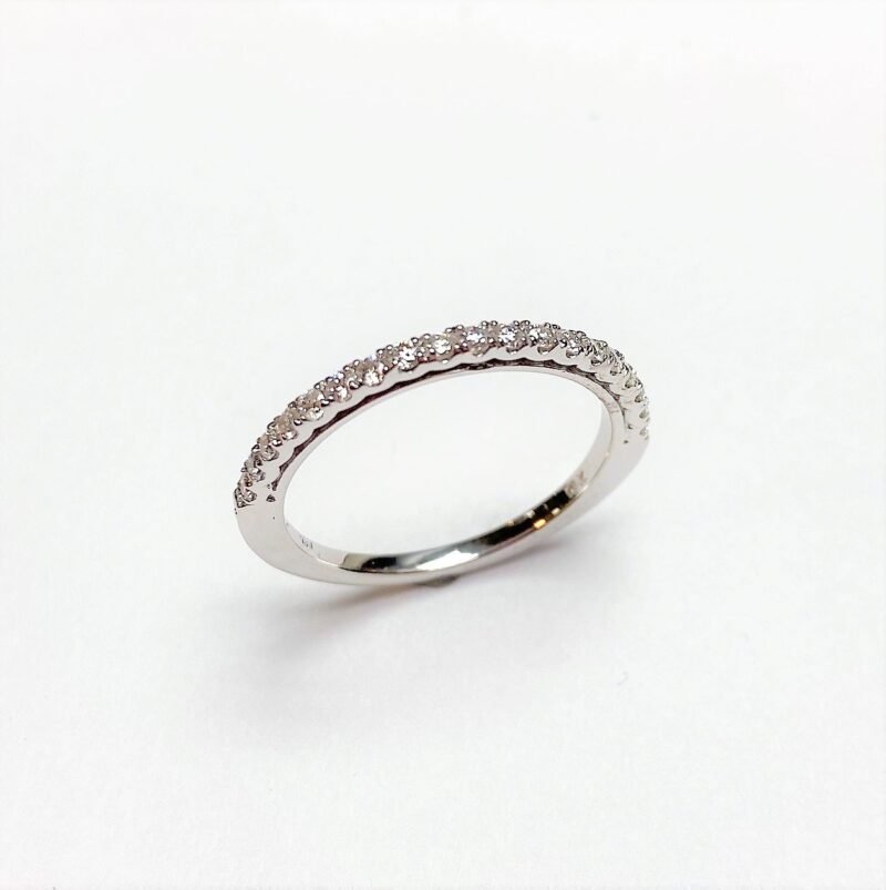 UB10390-3E-LW - 14K White Gold Wedding Band