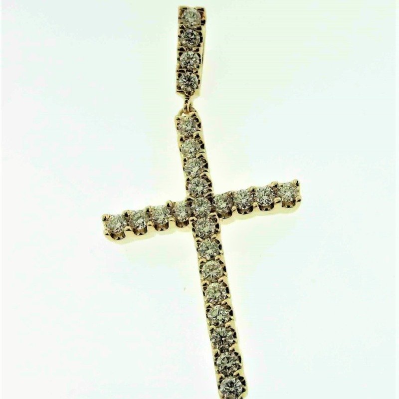 UB10413-2RY23 - 14K Yellow Gold Cross Pendant