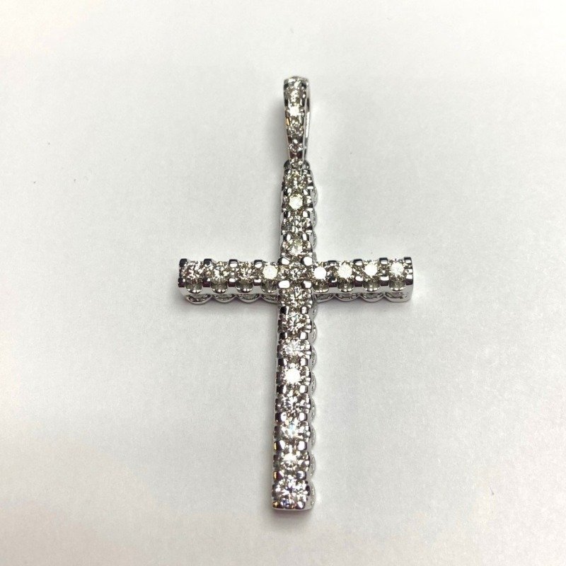 UB10420-1VW23 - 14K White Gold Cross Pendant