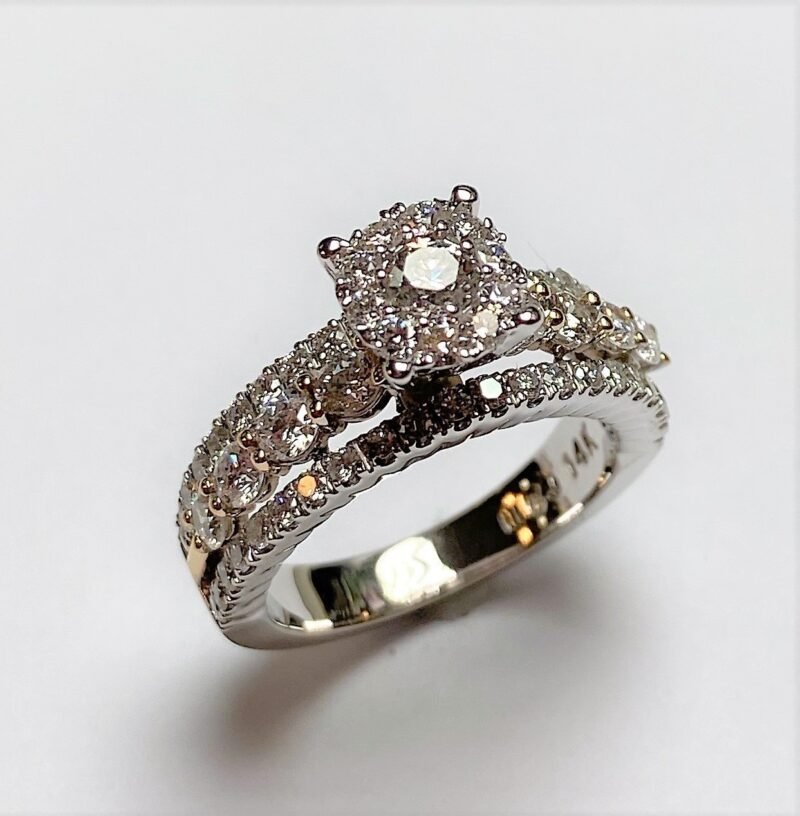 UB10426LSWYBH - 14K Two Tones Gold Bridal Set Ring