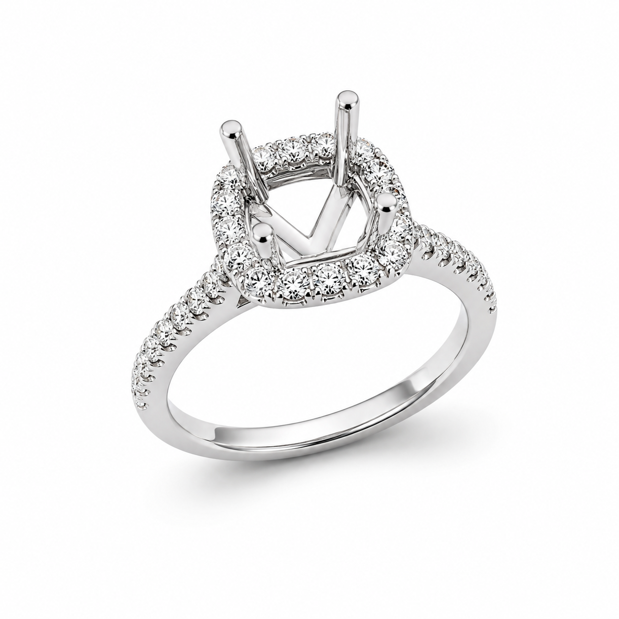 UB10453SMW53 -White Gold Semi Mount