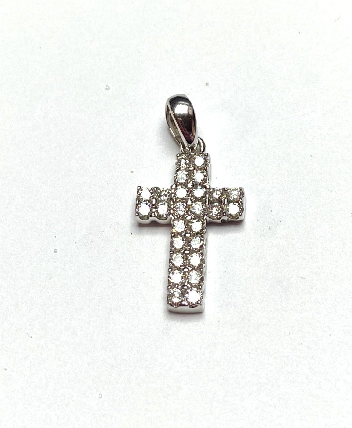 UB10466PW - 14K White Gold Cross Pendant