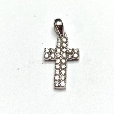 UB10466PW - 14K White Gold Cross Pendant