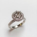 UB10467SMW - 14K White Gold Semi Mount Ring