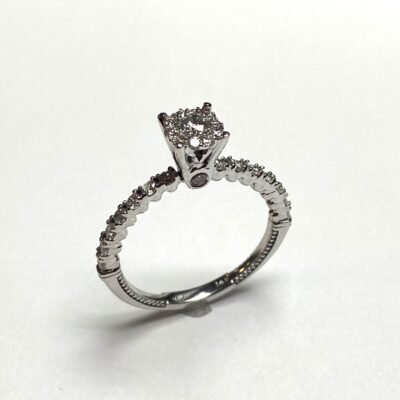 UB10470LSWSH - 14K White Gold Engagement Ring
