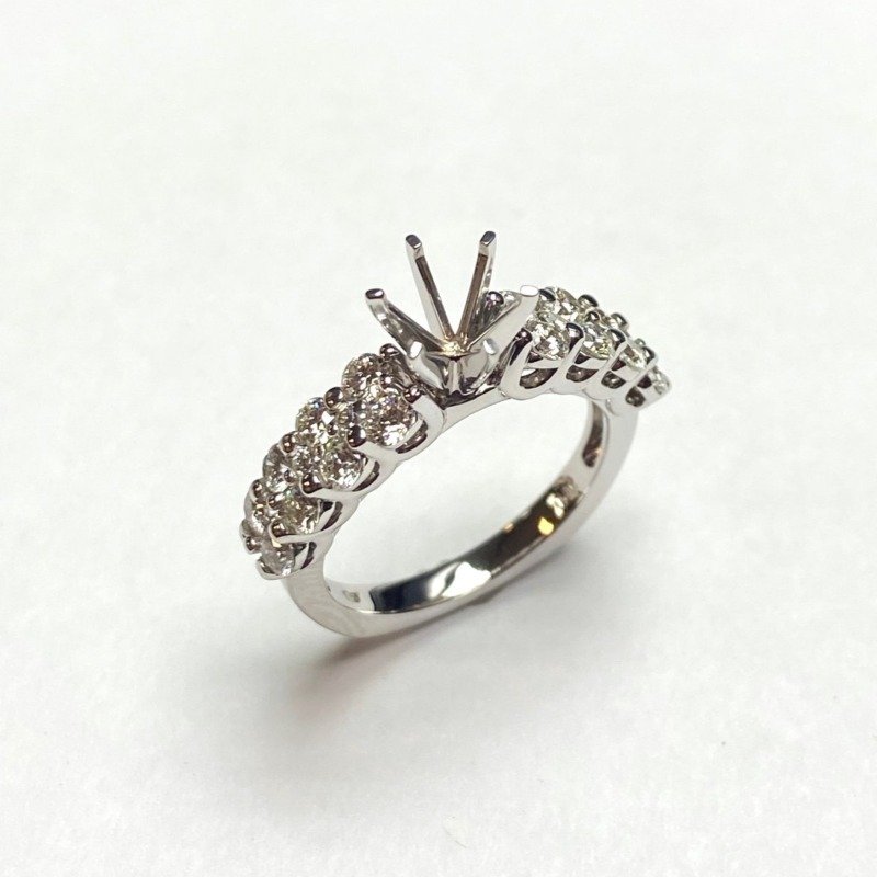 UB10479SMW1 - 14K White Gold Semi Mount Ring