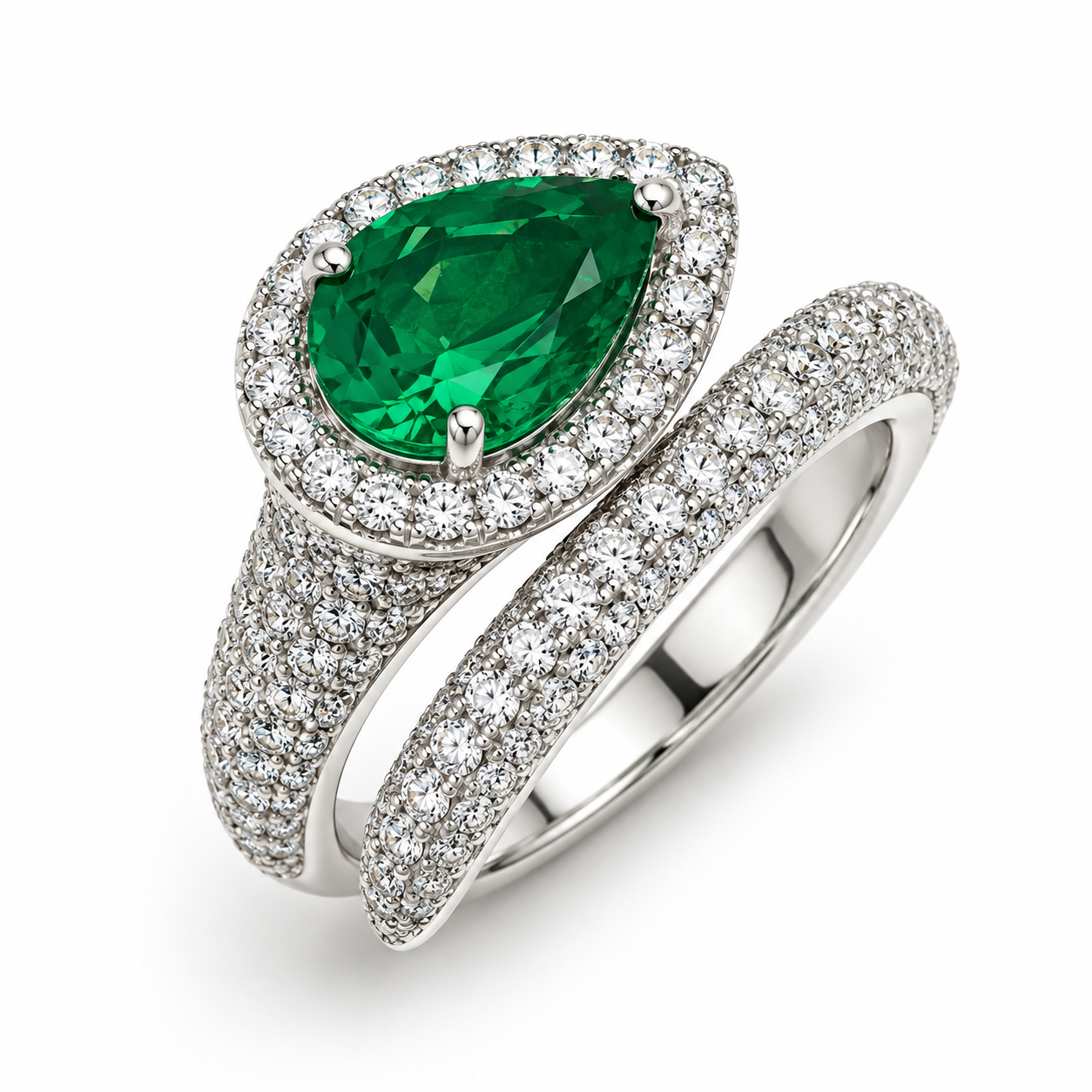 UB10490FWEM -White Gold Fashion Ring