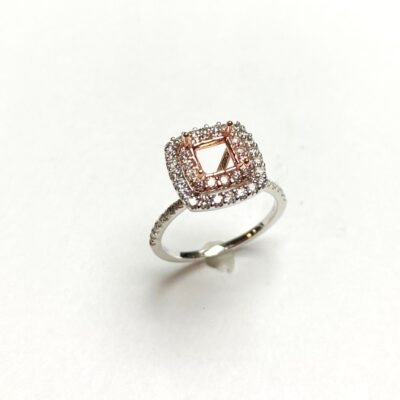 UB10581SMWP - 14K Two Tones Gold Semi Mount Ring