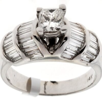 UB1544-B - 14K White Gold Engagement Ring