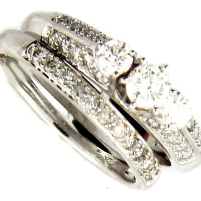 UB2082LSTW - 14K White Gold Bridal Set Ring