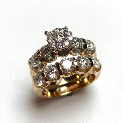 UB3987LSTYBH-1 - 14K Yellow Gold Bridal Set Ring