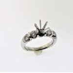 UB4012SMTW2 - 14K White Gold Semi Mount Ring