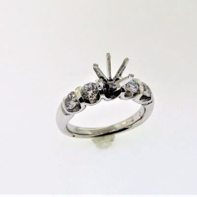 UB4012SMTW2 - 14K White Gold Semi Mount Ring
