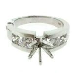 UB5000SMW-1 - 14K White Gold Semi Mount Ring