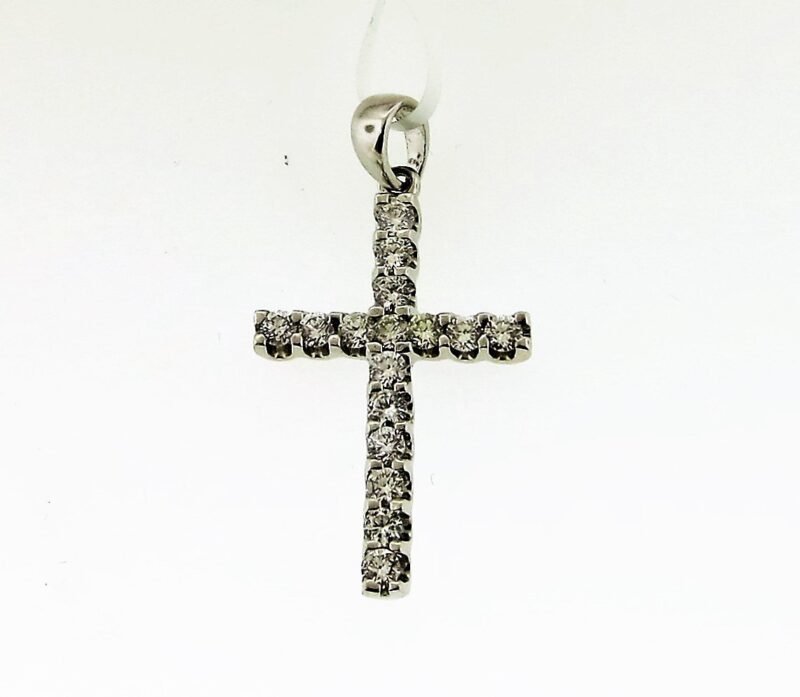 UB5444PKW53 - 14K White Gold Cross Pendant