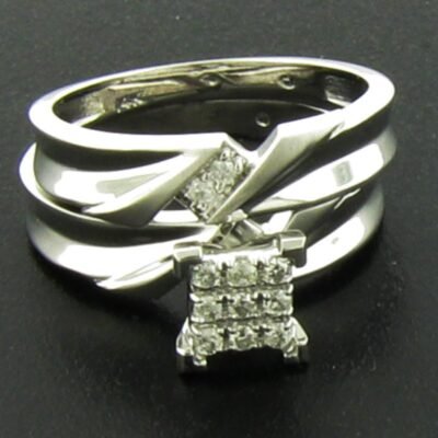 UB5540LSTW - 14K White Gold Bridal Set Ring