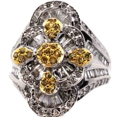 UB5945FW/YW - 14K White Gold Ring