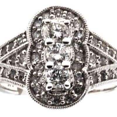 UB6128FW - 14K White Gold Ring