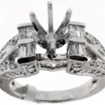 UB6133W - 14K White Gold Semi Mount Ring